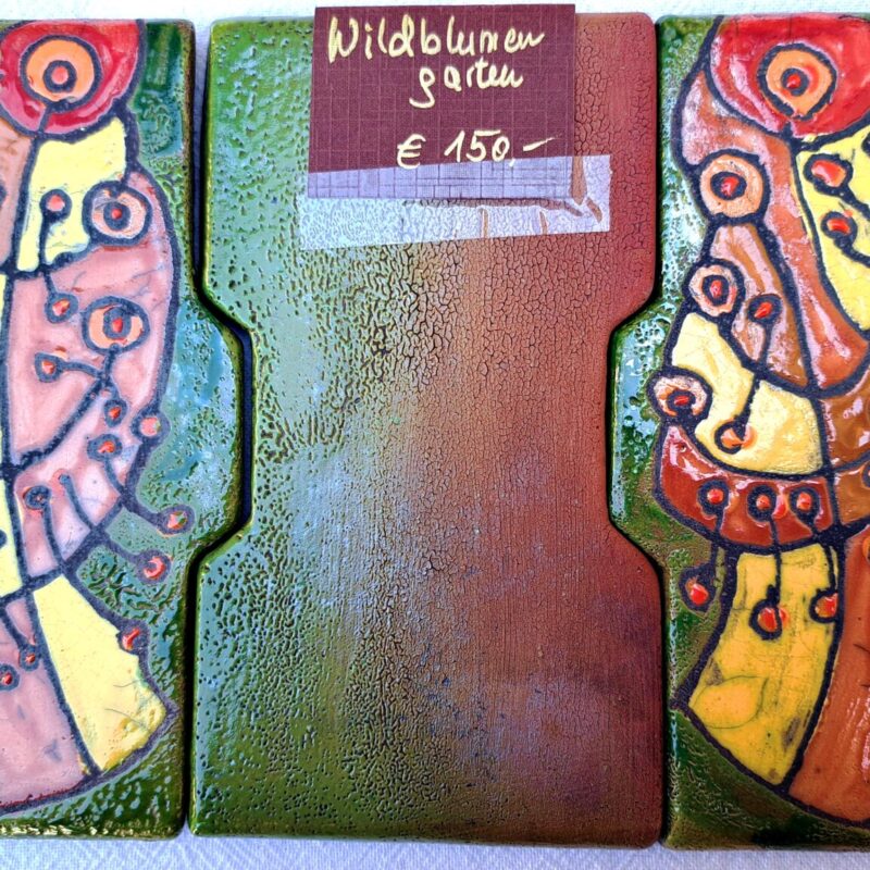 Raku - Tischbilder "Wildblumengarten"