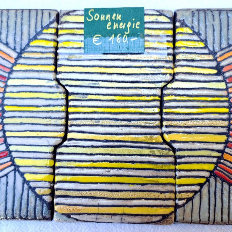 Raku - Tischbilder "Sonnenenergie"