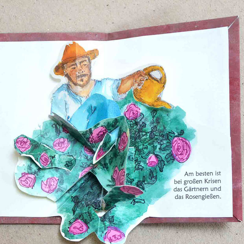 PopUp-Karte "Rosengießen"